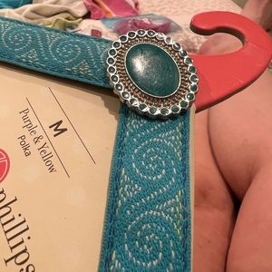 Lindsay Phillips Switch Flops Straps Size M turquoise